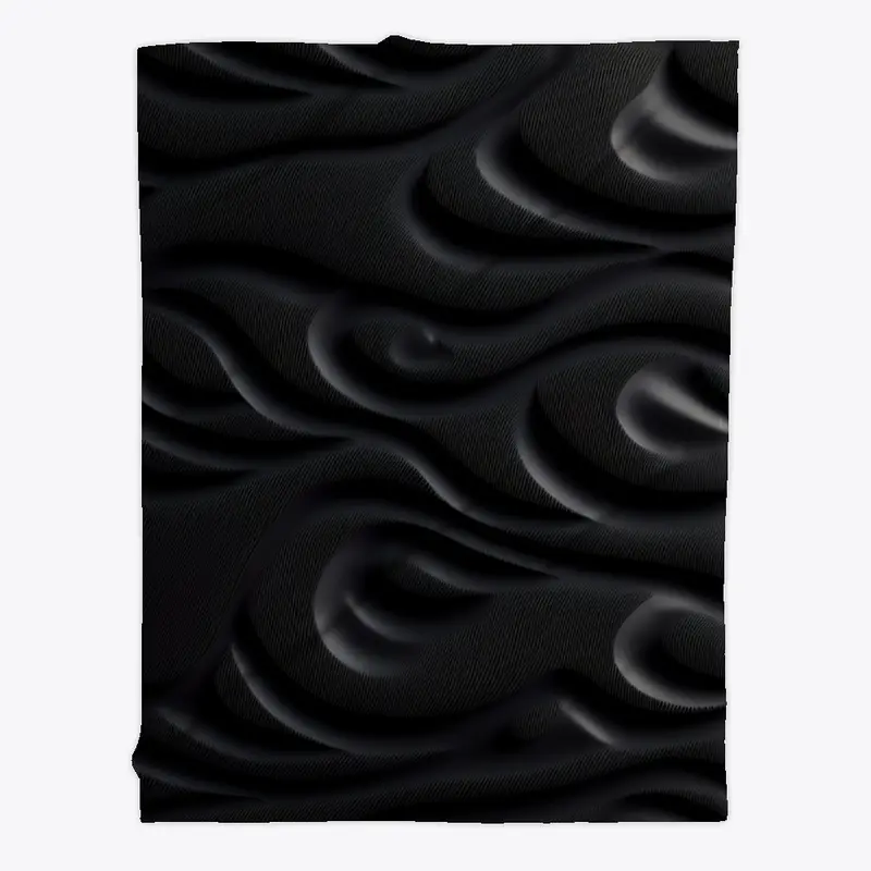 Black Pattern Fleece Blanket